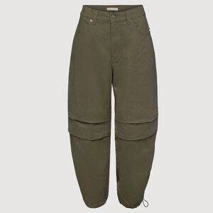OAK + FORT DOUBLE-FACED CARGO PANT IN OLIVE SIZE 2